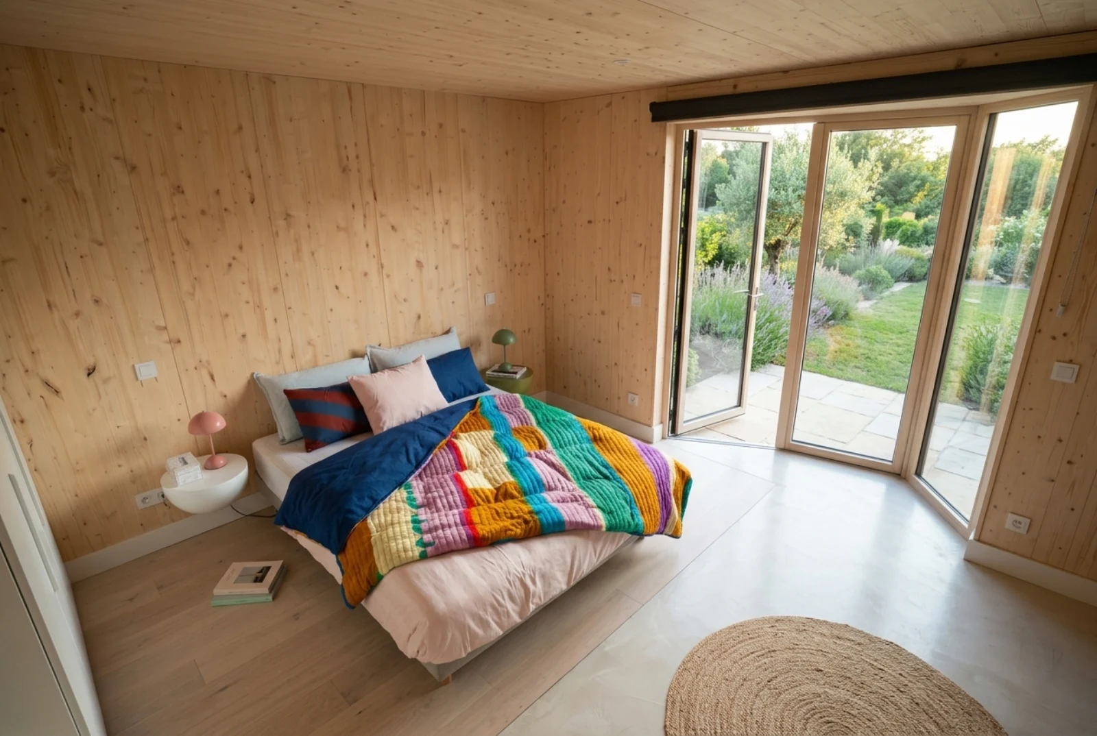 Intérieur d'un Cosy-Twin aménagé, réalisation SDJ Toulouse